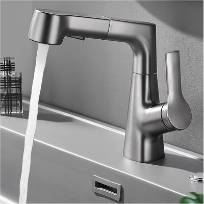 OEM Grifo De Cocina Con Rociador Extraíble, Grifo Mezclador De Cocina Con Rociador Extraíble, Grifo De Cocina Con Rociador Extraíble Giratorio De 360°, Gris OEM Grifo De Cocina Con Rociador Extraíble, Grifo Mezclador De Cocina Con Rociador Extraíble, Grifo De Cocina Con Rociador Extraíble Giratorio De 360°, Gris
