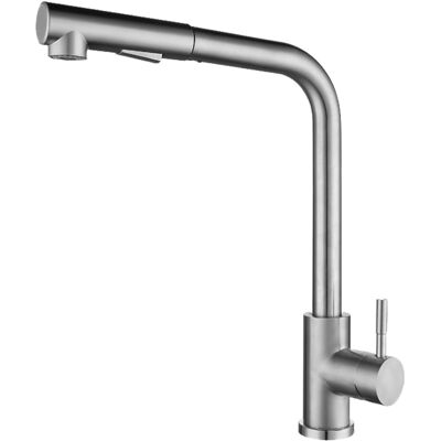 OEM Grifo De Cocina De Acero Inoxidable Con Rociador Extraíble, Grifo Monomando Con Rociador Extraíble, Grifo De Perfil Bajo Para Fregaderos De Cocina Modernos (acero Estirado). OEM Grifo De Cocina De Acero Inoxidable Con Rociador Extraíble, Grifo Monomando Con Rociador Extraíble, Grifo De Perfil Bajo Para Fregaderos De Cocina Modernos (acero Estirado).
