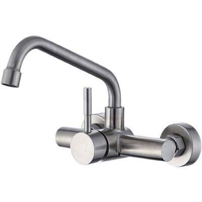 OEM Grifo De Cocina Mural Para Fregadero, Grifo Mezclador De Acero Inoxidable 304, Grifo De Cocina Con Caño Giratorio. OEM Grifo De Cocina Mural Para Fregadero, Grifo Mezclador De Acero Inoxidable 304, Grifo De Cocina Con Caño Giratorio.