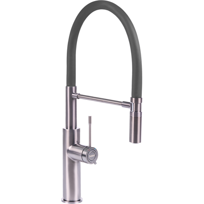 BELIANI Grifo De Cocina Giratorio Y Extraíble Aireador Con Resorte 2 Modos De Rociado Grifo Mezclador De Acero Inoxidable Gris Arkhata BELIANI Grifo De Cocina Giratorio Y Extraíble Aireador Con Resorte 2 Modos De Rociado Grifo Mezclador De Acero Inoxidable Gris Arkhata