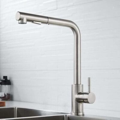 OEM Grifo De Cocina Con Cabezal Rociador Extraíble, Grifo De Cocina Con Pistola Rociadora (2 Tipos De Chorro), Grifo De Fregadero Giratorio De 360°, Grifo De Cocina De Acero Inoxidable Cepillado OEM Grifo De Cocina Con Cabezal Rociador Extraíble, Grifo De Cocina Con Pistola Rociadora (2 Tipos De Chorro), Grifo De Fregadero Giratorio De 360°, Grifo De Cocina De Acero Inoxidable Cepillado