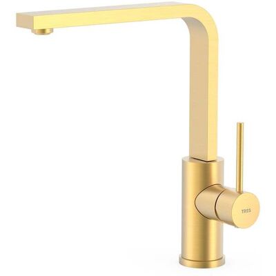 Tres - 062435om Cocina Grifo Monomando Fregadero Color Oro Mate 24k - Ref: 062435om Tres - 062435om Cocina Grifo Monomando Fregadero Color Oro Mate 24k - Ref: 062435om