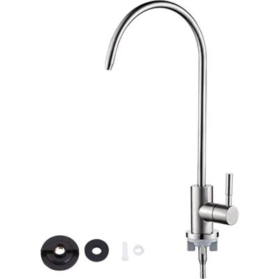 OEM Grifo De Acero Inoxidable Cromado De 1/4" Con Filtro De Agua Potable De Cuello De Cisne Por Ósmosis Inversa Para Cocina -crezuo OEM Grifo De Acero Inoxidable Cromado De 1/4" Con Filtro De Agua Potable De Cuello De Cisne Por Ósmosis Inversa Para Cocina -crezuo