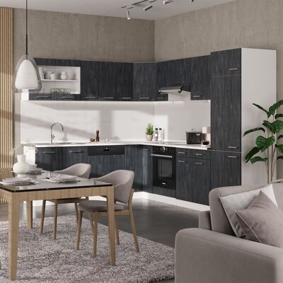 Vicco - Cocina Esquinera R-line, Hormigón Negro/blanco, 227 X 287 Cm Et Antracita Vicco - Cocina Esquinera R-line, Hormigón Negro/blanco, 227 X 287 Cm Et Antracita