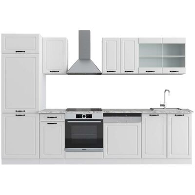 Vicco - Mueble De Cocina R-line, Casa De Campo Blanca/blanca, 300 Cm , Et Mármol Vicco - Mueble De Cocina R-line, Casa De Campo Blanca/blanca, 300 Cm , Et Mármol