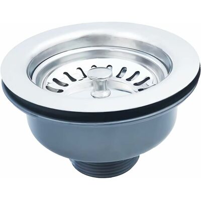 DPZO Desagüe De Fregadero Sin Rebosadero, Cesta De Acero Inoxidable, Ø 114 Mm (1½"), Acero Inoxidable + Abs, Desagüe + Cesta DPZO Desagüe De Fregadero Sin Rebosadero, Cesta De Acero Inoxidable, Ø 114 Mm (1½"), Acero Inoxidable + Abs, Desagüe + Cesta