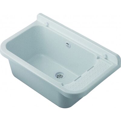 Lavabo De Pared Exterior Con Rebosadero De 60 X 34 Cm – Mármol – Jardín Y Garaje – Kit De Montaje Y Desagüe – Negrari Lavabo De Pared Exterior Con Rebosadero De 60 X 34 Cm – Mármol – Jardín Y Garaje – Kit De Montaje Y Desagüe – Negrari