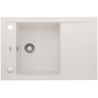 Alveus Formic - Fregadero De Granito 76x50 Cm, Con Control De Desagüe, Arctic 1128396 Alveus Formic - Fregadero De Granito 76x50 Cm, Con Control De Desagüe, Arctic 1128396