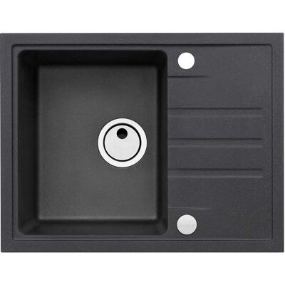 Alveus Intermezzo - Fregadero De Granito 62x48 Cm, Carbon 1117044 Alveus Intermezzo - Fregadero De Granito 62x48 Cm, Carbon 1117044