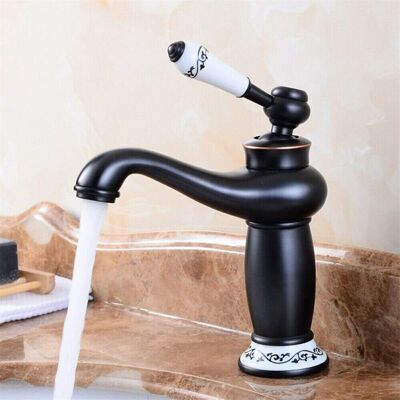 OEM Grifo Mezclador De Cerámica Estilo Retro Antiguo Para Fregadero, Agua Fría Y Caliente, Repuesto Para Cocina Y Baño, Decoración, Tuberías Negras Incluidas - Otro OEM Grifo Mezclador De Cerámica Estilo Retro Antiguo Para Fregadero, Agua Fría Y Caliente, Repuesto Para Cocina Y Baño, Decoración, Tuberías Negras Incluidas - Otro