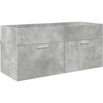 HELLOSHOP26 Mueble Bajo Fregadero Moderno Con Gran Capacidad De Almacenamiento 100 X 38,5 X 46 Cm Fabricado En Madera De Ingeniería Gris Hormigón 020052657 HELLOSHOP26 Mueble Bajo Fregadero Moderno Con Gran Capacidad De Almacenamiento 100 X 38,5 X 46 Cm Fabricado En Madera De Ingeniería Gris Hormigón 020052657