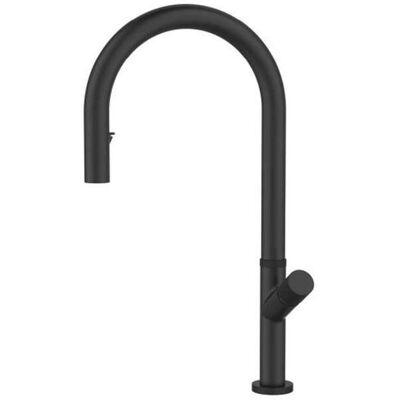 Alveus Swan - Grifo De Fregadero Con Ducha Extraíble, Negro Mate 1150908 Alveus Swan - Grifo De Fregadero Con Ducha Extraíble, Negro Mate 1150908