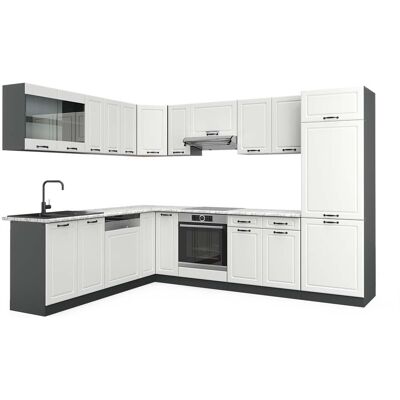 Vicco - Cocina Esquinera R-line, Casa De Campo Blanca/antracita, 227 X 287 Cm , Et Mármol Vicco - Cocina Esquinera R-line, Casa De Campo Blanca/antracita, 227 X 287 Cm , Et Mármol