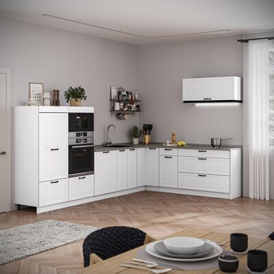 Cocina Esquinera Fame-line, Blanco Casa De Campo/blanco, 327 X 227 Cm, Et Mármol, Vicco Cocina Esquinera Fame-line, Blanco Casa De Campo/blanco, 327 X 227 Cm, Et Mármol, Vicco