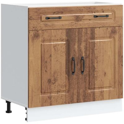 HELLOSHOP26 Mueble De Cocina Vintage Optimizado Con Patas Ajustables 80 X 46 X 81,5 Cm Madera De Ingeniería Acabado Envejecido 020049928 HELLOSHOP26 Mueble De Cocina Vintage Optimizado Con Patas Ajustables 80 X 46 X 81,5 Cm Madera De Ingeniería Acabado Envejecido 020049928