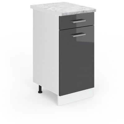 Gabinete de Cocina Vicco R-Line - Anthracita/Blanco - Modular Gabinete de Cocina Vicco R-Line - Anthracita/Blanco - Modular
