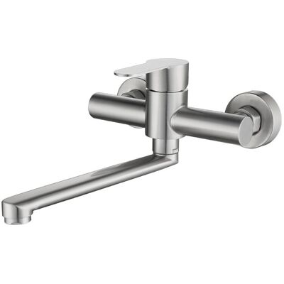 OEM Grifo De Cocina Mural, Mezclador De Cocina Mural De Acero Inoxidable, Giratorio 360° Para Fregadero, Agua Fría Y Caliente Ajustable, Orificios De Montaje Ajustables, Acabado Cepillado. OEM Grifo De Cocina Mural, Mezclador De Cocina Mural De Acero Inoxidable, Giratorio 360° Para Fregadero, Agua Fría Y Caliente Ajustable, Orificios De Montaje Ajustables, Acabado Cepillado.