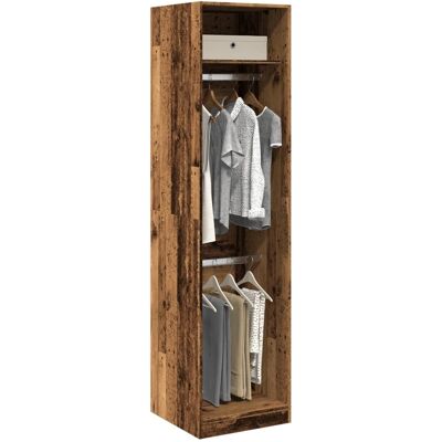 vidaXL Armario de madera envejecida 50x50x200 cm - Armario vidaXL Armario de madera envejecida 50x50x200 cm - Armario