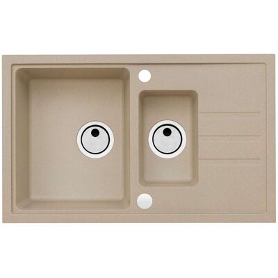 Alveus Intermezzo - Fregadero De Granito 78x48 Cm, Beige 1117053 Alveus Intermezzo - Fregadero De Granito 78x48 Cm, Beige 1117053
