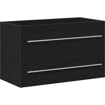 VIDAXL Mueble lavabo de pared Roble Negro - 80x38.5x48 cm VIDAXL Mueble lavabo de pared Roble Negro - 80x38.5x48 cm