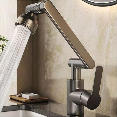 COOCHEER Grifo De Cocina Flexible, Grifo De Baño De Pivote Libre, Mezclador De Cocina Extraíble De Acero Inoxidable, 2 Modos De Ajuste Del Caudal De Agua. COOCHEER Grifo De Cocina Flexible, Grifo De Baño De Pivote Libre, Mezclador De Cocina Extraíble De Acero Inoxidable, 2 Modos De Ajuste Del Caudal De Agua.