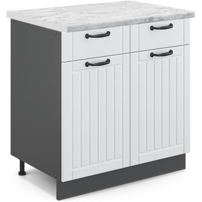 Mueble Bajo De Cocina Fame-line, Blanco Casa De Campo, 80 Cm , Et Mármol, Vicco Mueble Bajo De Cocina Fame-line, Blanco Casa De Campo, 80 Cm , Et Mármol, Vicco
