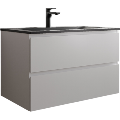 Bernstein - Mueble Lavabo Suspendido Mdf Blanco Mate, Lavabo Fundición Negro Mate + Orificio Grifería 80x46x50cm - Ava Brussels Blanco Mate, Negro Mate Con Orificio Para Grifo. Bernstein - Mueble Lavabo Suspendido Mdf Blanco Mate, Lavabo Fundición Negro Mate + Orificio Grifería 80x46x50cm - Ava Brussels Blanco Mate, Negro Mate Con Orificio Para Grifo.