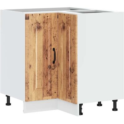 HELLOSHOP26 Mueble De Cocina Esquinero Con Almacenamiento Optimizado Patas Ajustables 75,5 X 75,5 X 81,5 Cm Madera De Ingeniería Acabado Envejecido 020049938 HELLOSHOP26 Mueble De Cocina Esquinero Con Almacenamiento Optimizado Patas Ajustables 75,5 X 75,5 X 81,5 Cm Madera De Ingeniería Acabado Envejecido 020049938