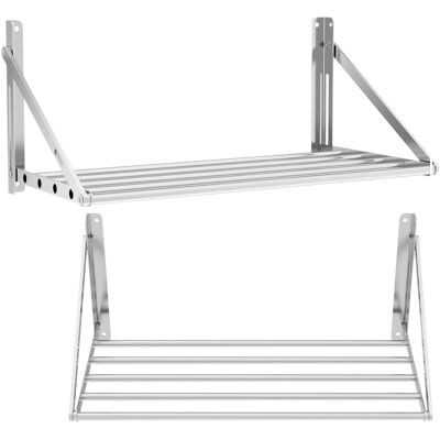 ROYAL CATERING Estantería De Pared Colgante De Acero Inoxidable, Plegable, 80 X 45 Cm ROYAL CATERING Estantería De Pared Colgante De Acero Inoxidable, Plegable, 80 X 45 Cm