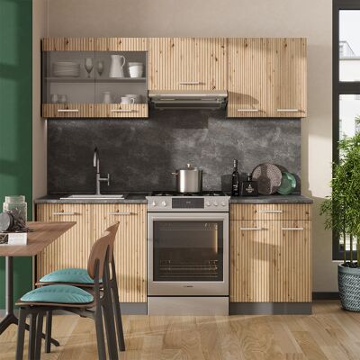 Vicco R-Line Gabinete de cocina - Antracita - 200cm Vicco R-Line Gabinete de cocina - Antracita - 200cm