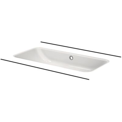 Bette - Lavabo bajo encimera, sin agujero para grifo, con rebosadero, A137 - Blanco con Glasur Plus Bette - Lavabo bajo encimera, sin agujero para grifo, con rebosadero, A137 - Blanco con Glasur Plus