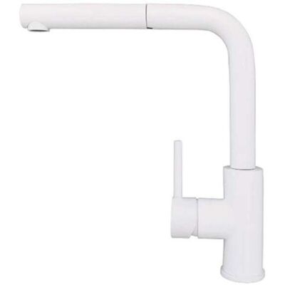 Alveus Zeos - Grifo De Fregadero Con Caño Extraíble, Blanco 1136506 Alveus Zeos - Grifo De Fregadero Con Caño Extraíble, Blanco 1136506