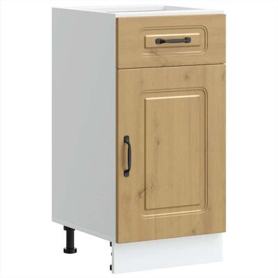 HELLOSHOP26 Mueble De Cocina Kalmar Con Puertas Ajustables 40 X 46 X 81,5 Cm Diseño Moderno Acabado En Roble Artesanal Madera De Ingeniería 020049899 HELLOSHOP26 Mueble De Cocina Kalmar Con Puertas Ajustables 40 X 46 X 81,5 Cm Diseño Moderno Acabado En Roble Artesanal Madera De Ingeniería 020049899