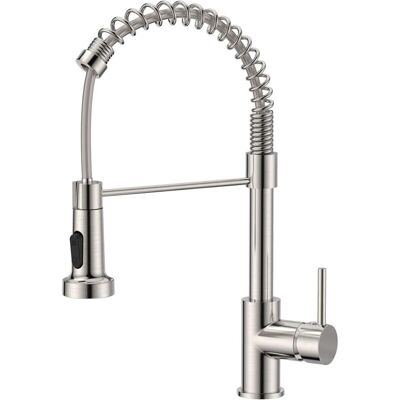 OEM Grifo De Cocina, Mezclador De Cocina Con Rociador Extraíble Giratorio De 360°, Rociador De Fregadero De Arco Alto, 2 Modos, Acero Inoxidable -crezuo OEM Grifo De Cocina, Mezclador De Cocina Con Rociador Extraíble Giratorio De 360°, Rociador De Fregadero De Arco Alto, 2 Modos, Acero Inoxidable -crezuo