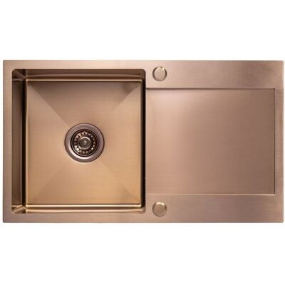 OEM Fregadero De Un Solo Seno Con Escurridor, De Acero Inoxidable, Con Sifón, De Cobre, Marmara. OEM Fregadero De Un Solo Seno Con Escurridor, De Acero Inoxidable, Con Sifón, De Cobre, Marmara.