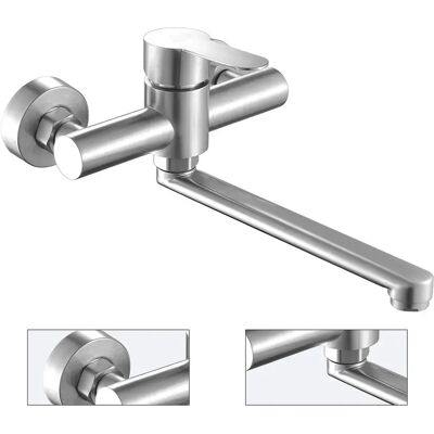 OEM Grifo De Cocina De Acero Inoxidable, Giratorio 360° - Grifo De Pared, Grifo Monomando Mezclador De Agua Fría Y Caliente, Grifo De Fregadero, Fregadero De Cocina. OEM Grifo De Cocina De Acero Inoxidable, Giratorio 360° - Grifo De Pared, Grifo Monomando Mezclador De Agua Fría Y Caliente, Grifo De Fregadero, Fregadero De Cocina.