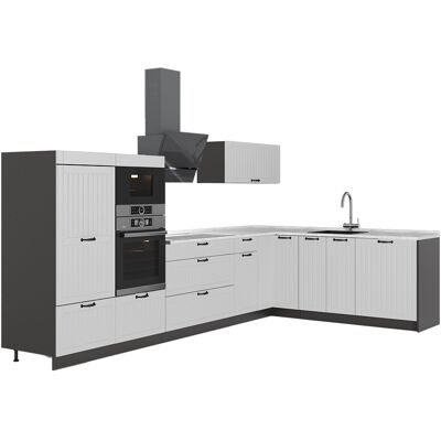 Cocina Esquinera Fame-line, Blanco Casa De Campo/antracita, 347 X 207 Cm, Et Mármol, Vicco Cocina Esquinera Fame-line, Blanco Casa De Campo/antracita, 347 X 207 Cm, Et Mármol, Vicco