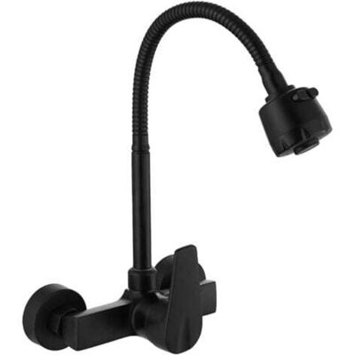 OEM Grifo De Cocina Mural, Mezclador De Fregadero Giratorio De 360°, Caño Giratorio De Latón Negro, Manguera Flexible OEM Grifo De Cocina Mural, Mezclador De Fregadero Giratorio De 360°, Caño Giratorio De Latón Negro, Manguera Flexible