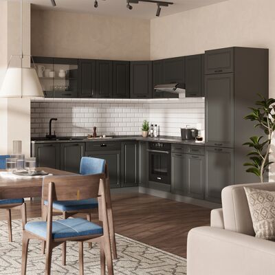 Vicco - Cocina Esquinera R-line, Antracita Casa De Campo/antracita, 227 X 287 Cm , Et Antracita Vicco - Cocina Esquinera R-line, Antracita Casa De Campo/antracita, 227 X 287 Cm , Et Antracita