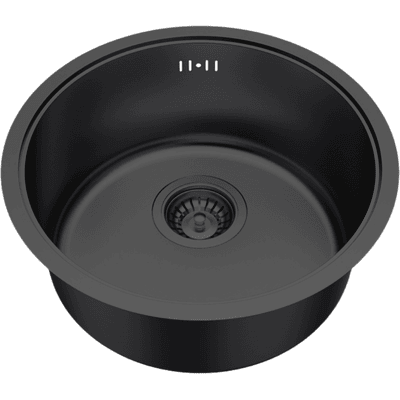 Essebagno Essenox Fregadero 1 Cubeta Redonda En Acero Inoxidable 42.5cm Negro Essebagno Essenox Fregadero 1 Cubeta Redonda En Acero Inoxidable 42.5cm Negro