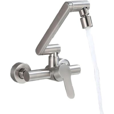 OEM Grifo De Cocina Plegable De Pared Con 2 Chorros De Agua, Giro De 360°, Fácil Instalación, Acero Inoxidable 304 Mate - Otros OEM Grifo De Cocina Plegable De Pared Con 2 Chorros De Agua, Giro De 360°, Fácil Instalación, Acero Inoxidable 304 Mate - Otros