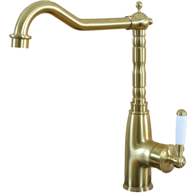 Grifo Leeds de Essebagno - Oro cepillado - Pico alto Grifo Leeds de Essebagno - Oro cepillado - Pico alto