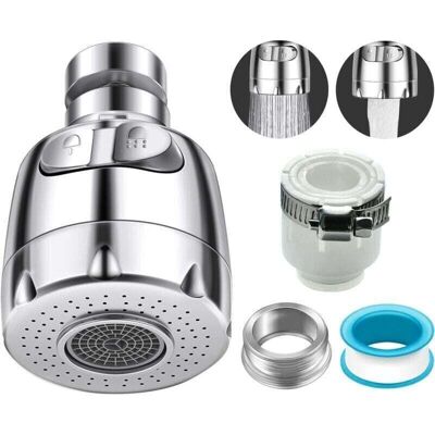 OEM Aireador Para Grifo, Boquilla Para Grifo De Cocina Con Rotación De 360°, Boquilla Con 2 Modos De Flujo De Agua, Fácil Instalación Universal Para La Mayoría De Grifos Convencionales - Crezuo OEM Aireador Para Grifo, Boquilla Para Grifo De Cocina Con Rotación De 360°, Boquilla Con 2 Modos De Flujo De Agua, Fácil Instalación Universal Para La Mayoría De Grifos Convencionales - Crezuo