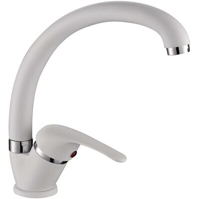 Trade Shop Triesio - Grifo de Cocina - Blanco Doble Agujero Monomando Trade Shop Triesio - Grifo de Cocina - Blanco Doble Agujero Monomando