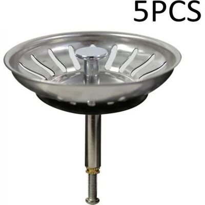 ENLENK Cesta Para Desagüe De Fregadero De Cocina Con Pasador Ajustable - Colador Universal De Acero Inoxidable, Tapón De Cesta Pop-up - Apto Para Lavavajillas, No Se Obstruye Ni Se Desborda (juego De 5) ENLENK Cesta Para Desagüe De Fregadero De Cocina Con Pasador Ajustable - Colador Universal De Acero Inoxidable, Tapón De Cesta Pop-up - Apto Para Lavavajillas, No Se Obstruye Ni Se Desborda (juego De 5)