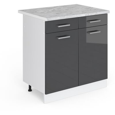 Vicco Mueble bajo universal R-Line - Antracita alto brillo - 80 cm - Mueble Vicco Mueble bajo universal R-Line - Antracita alto brillo - 80 cm - Mueble