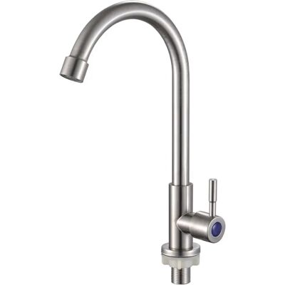 OEM Grifo De Fregadero De Cocina De Acero Inoxidable, Grifo De Agua Fría Giratorio Individual, Rotación Libre. OEM Grifo De Fregadero De Cocina De Acero Inoxidable, Grifo De Agua Fría Giratorio Individual, Rotación Libre.