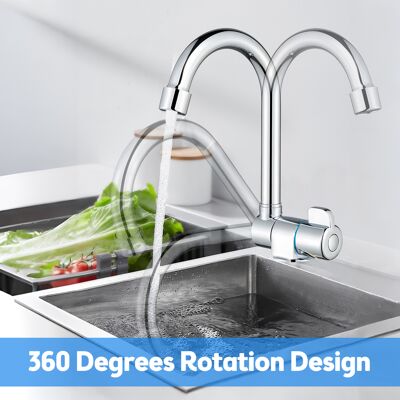 OEM Grifo De Cocina Giratorio 360° De Latón Cromado, G1/2, Para Fregaderos De Autocaravanas Y Yates. OEM Grifo De Cocina Giratorio 360° De Latón Cromado, G1/2, Para Fregaderos De Autocaravanas Y Yates.