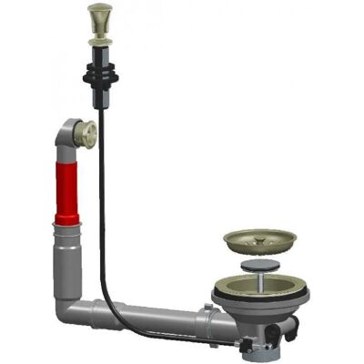 Lira - Desagüe De Fregadero Automático Diámetro 114mm, Níquel Satinado Con Rebosadero Redondo Lira - Desagüe De Fregadero Automático Diámetro 114mm, Níquel Satinado Con Rebosadero Redondo
