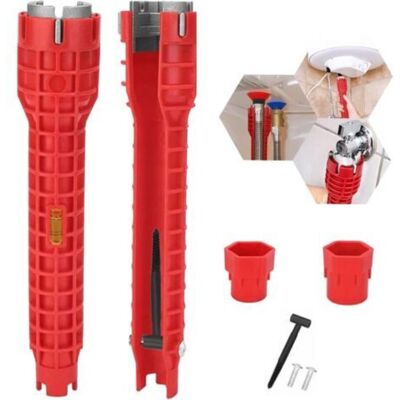 OEM Llave Para Grifos 8 En 1, Antideslizante Para La Instalación De Grifos Y Fregaderos, Llave Para Tuberías De Fontanería, Llave Para Grifos De Fregadero/baño/cocina -crezuo OEM Llave Para Grifos 8 En 1, Antideslizante Para La Instalación De Grifos Y Fregaderos, Llave Para Tuberías De Fontanería, Llave Para Grifos De Fregadero/baño/cocina -crezuo